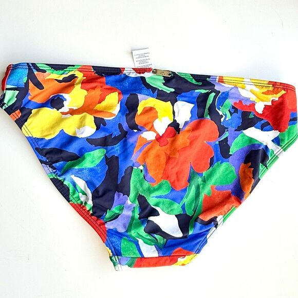 NWT Lauren Ralph Lauren Bold Floral Print Bikini Bottom.  Size 8 - Picture 3 of 7